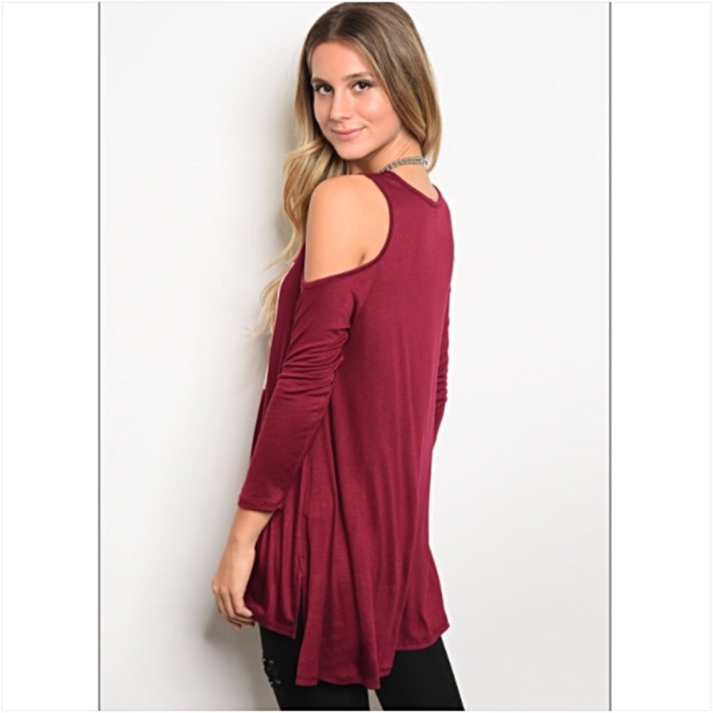 Boss Babe Cold Shoulder Flowy Tunic Tee S - Picture 5 of 5